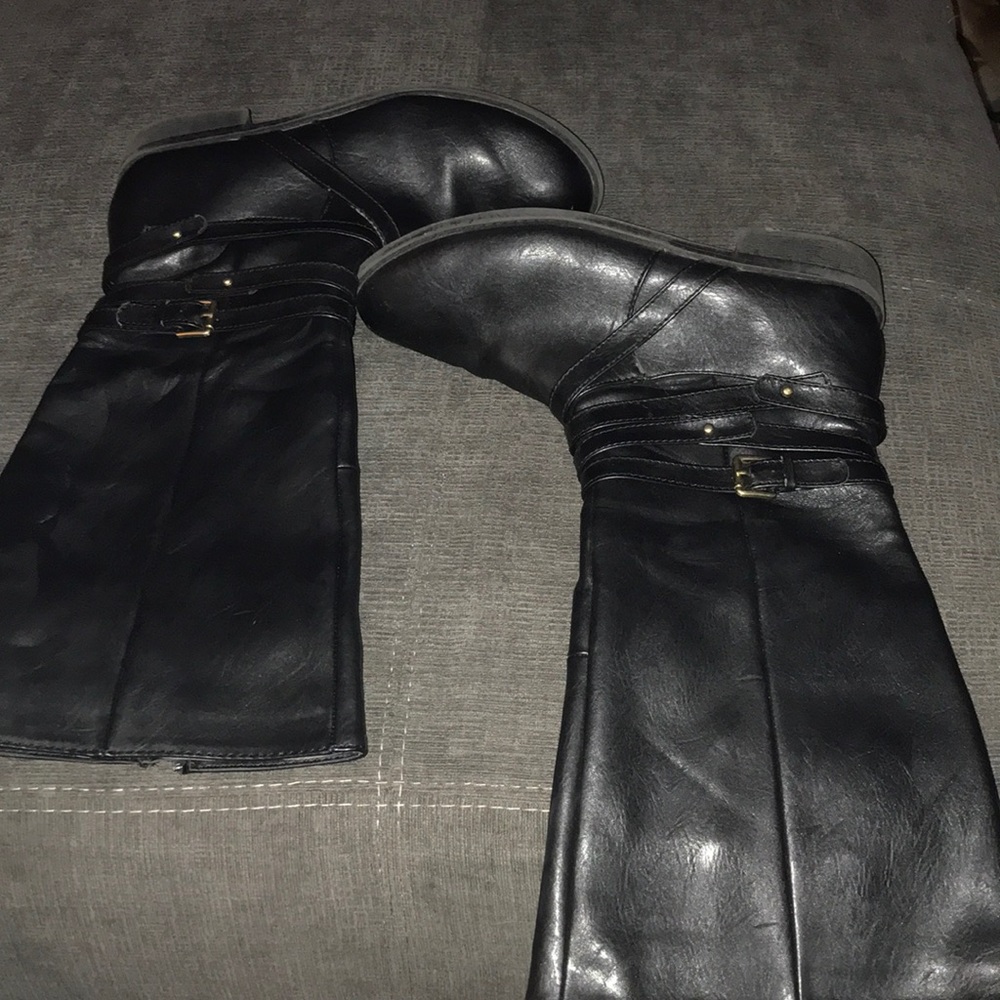 Black tall boots
